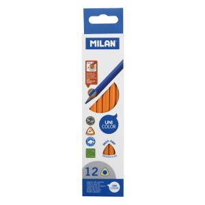Creion color Unicolor set 12 MILAN portocaliu 0722313212