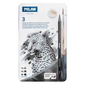 Creion grafit solubil cutie metalica milan 07168103C