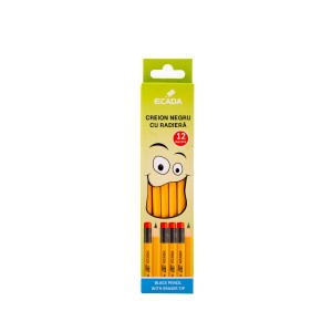 Creion negru CU radiera ecada 45001