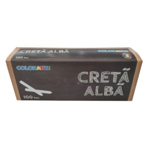 Cretă albă Colorarte set 100 buc