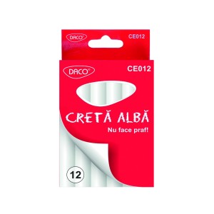 Cretă albă DACO CE012, 12 bucăți