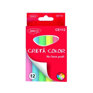 Cretă color DACO CE112, 12 bucăți