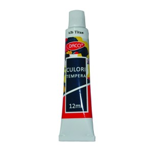 Culoare tempera DACO 12 ml alb CU112W
