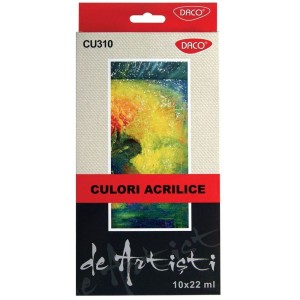 Culori acril Artist DACO 10 culori x 22 ml CU310