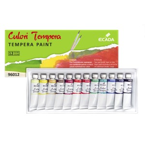 Culori tempera 12 culori ECADA 96012