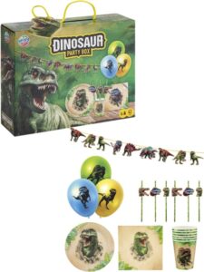 Cutie party DINO 43 piese Grafix cu accesorii pentru 6 persoane