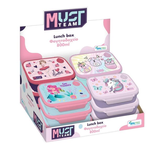 Cutie sandwich Must Team pentru fete, 800 ml Cutie sandwich Must Team pentru fete, 800 ml