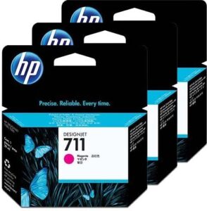 Tri-Pack Original HP Magenta, nr.711, pentru DesignJet T120|T520, , , "CZ135A"