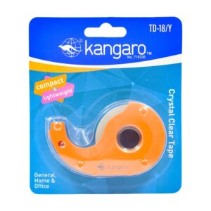 Dispenser birou Kangaro mini TD-18/Y cu bandă adezivă transparentă inclusă