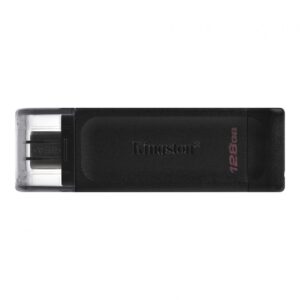 MEMORIE USB 3.2 Type-C KINGSTON 128 GB, clasica, carcasa plastic, negru, "DT70/128GB"