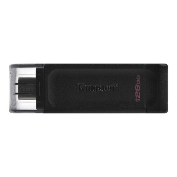 MEMORIE USB 3.2 Type-C KINGSTON 128 GB, clasica, carcasa plastic, negru, "DT70/128GB"