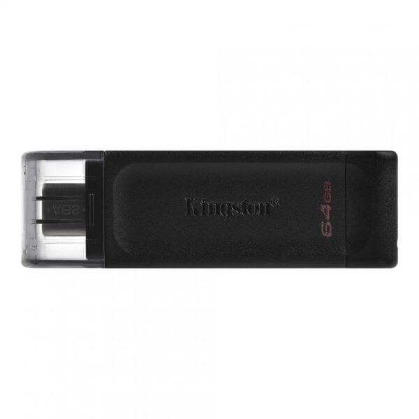 MEMORIE USB Type-C KINGSTON 64 GB, cu capac, carcasa plastic, negru, "DT70/64GB" MEMORIE USB Type-C KINGSTON 64 GB, cu capac, carcasa plastic, negru, "DT70/64GB"