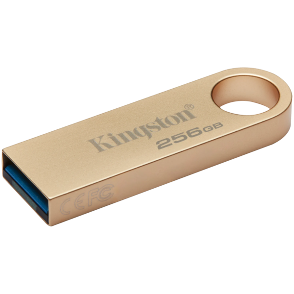 MEMORIE USB 3.2 Kingston 256 GB, 220MB/s, 100MB/s clasica, carcasa metalica, auriu, "DTSE9G3/256GB"