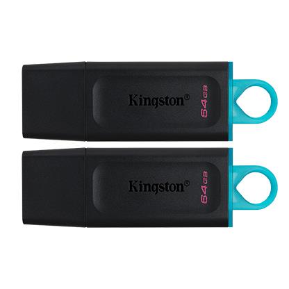 64GB USB3.2 Gen 1 DataTraveler Exodia (Black + Teal) - 2 Pieces, "DTX/64GB-2P" 64GB USB3.2 Gen 1 DataTraveler Exodia (Black + Teal) - 2 Pieces, "DTX/64GB-2P"