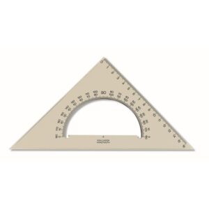 Echer din plastic 45° 177 mm Koh-I-Noor cu raportor fumuriu
