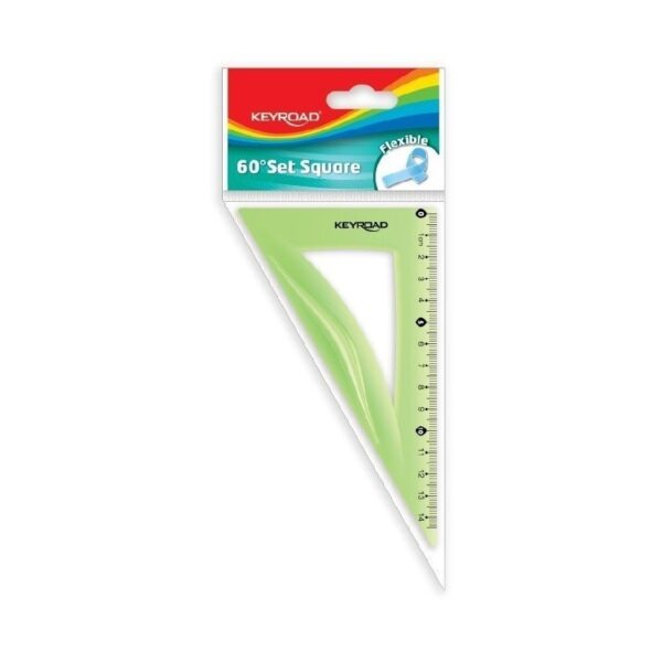Echer Keyroad KR970958, 14 cm, 30°/60°, plastic, diverse culori Echer Keyroad KR970958, 14 cm, 30°/60°, plastic, diverse culori
