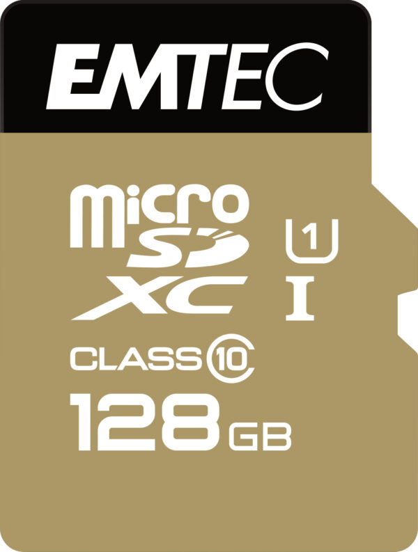 Card memorie Gold Elite 128 GB microSDHC, Memory Card (Class 10 UHS-I (D1)) "ECMSDM128GXC10GP" Card memorie Gold Elite 128 GB microSDHC, Memory Card (Class 10 UHS-I (D1)) "ECMSDM128GXC10GP"