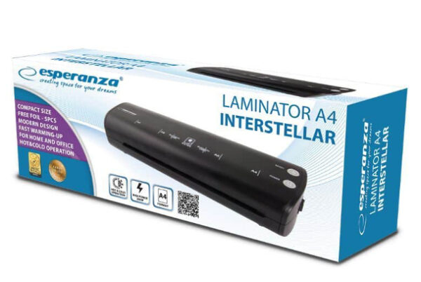 Laminator Esperanza Interstellar EFL004 A4 265W Negru "EFL004" Laminator Esperanza Interstellar EFL004 A4 265W Negru "EFL004"