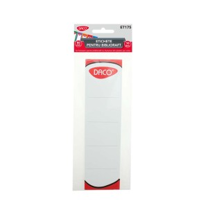 Etichete carton 250 g set 10 pentru biblioraft 75 mm DACO ET175