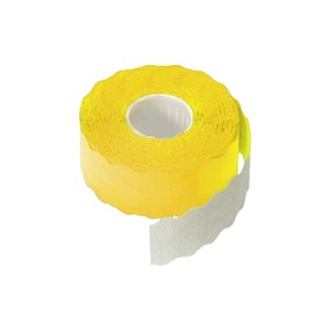 Etichete rolă preț ondulate galbene ECADA 55002G, 800 buc