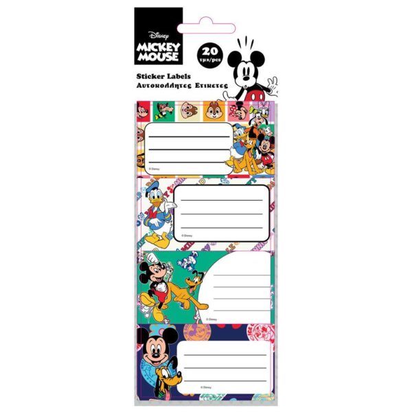Etichete școlare Disney Mickey Mouse, 20 buc., The Littlies