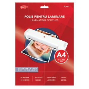 Folie de laminare A4 80 microni DACO FO481 Folie de laminare A4 80 microni DACO FO481