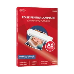Folie de laminare A6 80 microni 100 top DACO FO680