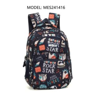 Ghiozdan mediu pregătitoare 14,5 inch Rock Star Mesco