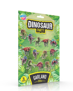 Ghirlandă party Dinosaur, 14 piese, Grafix, 3 m