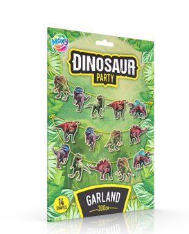 Ghirlandă party Dinosaur, 14 piese, Grafix, 3 m
