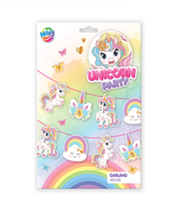 Ghirlandă party Unicorn 14 piese Grafix