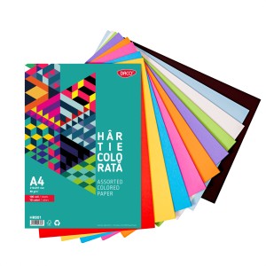 Hârtie colorată DACO HR801 A4 100 coli 10 culori 80 g/mp