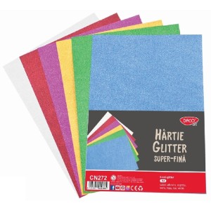Hârtie glitter super-fină set 6 DACO CN272