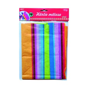 Hârtie mătase culori vii 10 coli, 10 culori DACO HR917