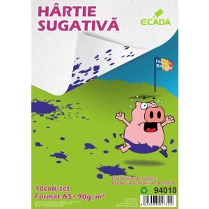 Hârtie sugativă A5, 10 coli/set, ECADA 94010
