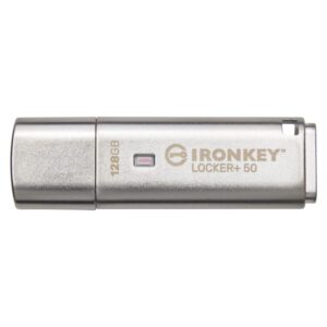 128GB IronKey Locker Plus 50 AES Encrypted, USBtoCloud, "IKLP50/128GB"