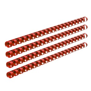 Inele din plastic pentru îndosariere 8 mm set 100 ECADA 65208R roșu