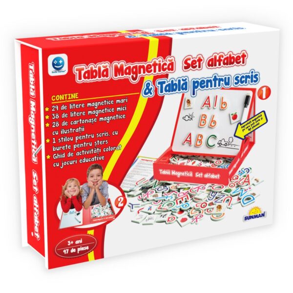 Joc educativ Alfabetul pe tablă magnetică Smile Games