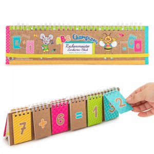 Joc educativ blocnotes cu cartonașe pentru operații matematice Trendhaus CH28748 CH29323