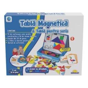 Joc educativ Forme geometrice pe tablă magnetică Smile Games