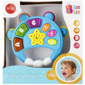 Jucărie pentru bebeluși cu sunete și lumini, tamburină BamBam 515006, 18+ luni