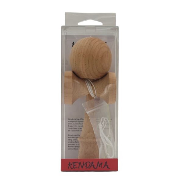Kendama J1957 din lemn natur, fără model, cu cupă mare