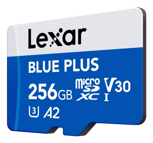 Card de memorie Lexar BLUE PLUS, microSDXC, 256GB, UHS-I, C10/A2/U3 (V30) + Adaptor SD "LMSBLPL256G-BNANG" Card de memorie Lexar BLUE PLUS, microSDXC, 256GB, UHS-I, C10/A2/U3 (V30) + Adaptor SD "LMSBLPL256G-BNANG"