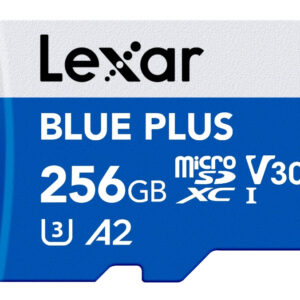 Card de memorie Lexar BLUE PLUS, microSDXC, 256GB, UHS-I, C10/A2/U3 (V30) + Adaptor SD "LMSBLPL256G-BNANG"