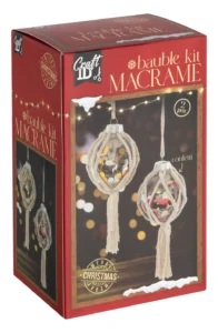 Macrame decor glob 8 cm Crăciun Grafix