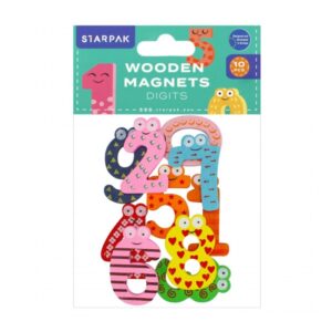 Magneți Starpak 528369 cifre 0-9 din lemn 40 mm