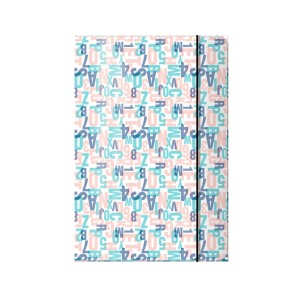 Mapă din carton laminat cu elastic Letters Puzzle GENERAL