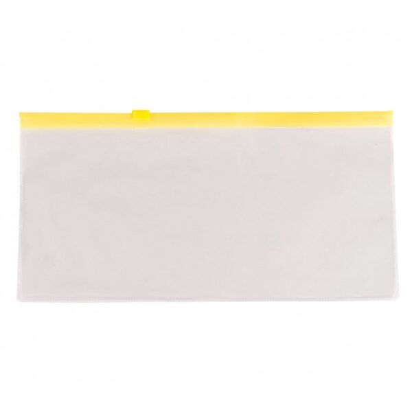 Mapă din plastic CNX 753 cu fermoar zip, A7, transparentă