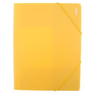Mapă din plastic cu elastic DACO MP250G galbenă