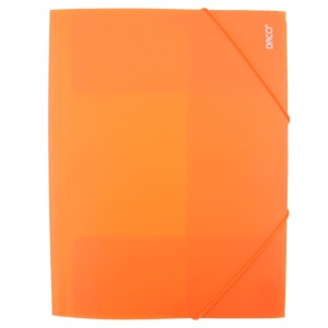 Mapă plastic cu elastic DACO MP250P portocaliu